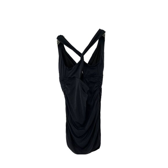 Ralph Lauren Plus Black Tummy Control Halter One Piece Swimdress 18W Slimming - Picture 3 of 10
